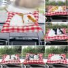 FunBlast Cute Sleeping Cat Plush Toy with Meow Sound, Toy Accessories for Car Dashboard, Gift for Kids, Realistic Cat Pet Toy (White+Brown)