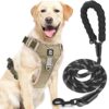 FYA Dog Harness with 1.5M Leash Set,No-Pull Reflective Pet Vest Harness, Adjustable Waterproof Oxford Fabric Dog Vest with Handle,Easy Control for Medium Large Dogs