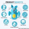 Foodie Puppies Natural Latex Rubber Squeaky (Blue Doggy) Dog Toy | Small to Medium Dogs & Puppy | Durable, Animal Design, Fetch & Chew Safe Play Toy | Reduce Separation Anxiety