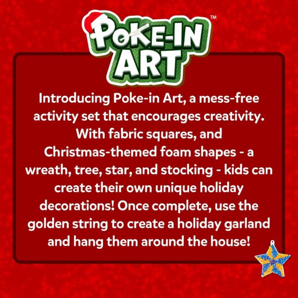 Skillmatics Poke-in Art - Christmas Decor, Mess-Free Art for Kids, DIY Craft Kits, Creative Activity, Fine Motor Skills, Gifts for Ages 4, 5, 6, 7, 8, 9, 10, 11, 12