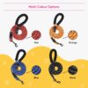 Dog Leash, Dog Rope, Strong and Comfortable, Suitable for Small, Medium, and Large Dog Breeds (up to 80 kg), 5 Feet Long, 12mm / 0.5 inch Thick, Padded Handle, Reflective Rope (Black)