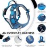 81woTnVhpwL._SL1500_.jpg FYA Dog Harness With 1.5M Rope, No-Pull Reflective Pet Vest Harness, No-Pull Pet Harness, Reflective No-Choke Pet Oxford Vest With Easy Control Handle For Midium Large Dogs,Lake Blue