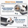 Foodie Puppies Rectangle Cat Litter Tray (Small (Grey) - 49 x 38 x 15 cm) with Rim, Reduces Odor, Perfect Starter for Toilet Training Your Kitten and Puppies