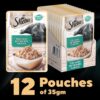 Sheba Rich Premium Adult (1+ Years) Wet Cat Food, Fish with Dry Bonito Flavour, 35 g Pouch (Pack of 12), High-moisture wet food for healthy hydration