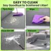 MAK7 Cat Litter Mat | Double Layer Honeycomb Design |Waterproof EVA Material | Cat Litterr Trapping & Easy Clean, Non-Slip Mat for Litter Box | Cats Litters Pad | Cat Products | SIZE 60CMX 45CM|