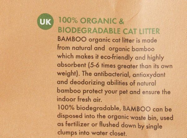 M-PETS Organic Bamboo Super Clumping Cat Litter - Biodegradable, Naturally Absorbent, Long-Lasting Odour Control & Dust-Free, Gentle on Cat Paws, Suitable for Multi-Cat Household, 2.1 kg (Pack of 1)