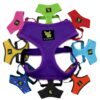 Classic Dog Harness Innovative Mesh No Pull No Choke Design Soft Double Padded Breathable Vest for Eco-Friendly Easy Control Walking Quick Release for Puppies Toy Breeds & Medium Dogs (Med, Purple)