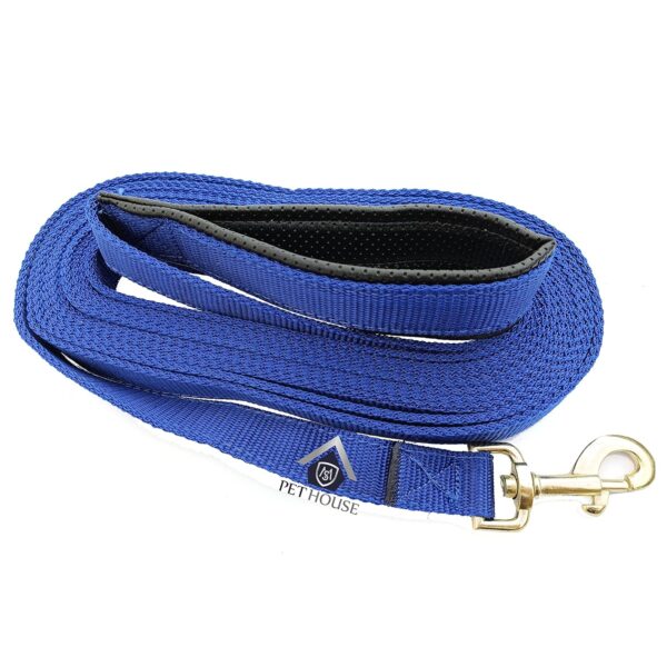 Padded Dog Training Lead Dog Leash 5 Feet Long Leash for Dogs (1" Wide by 5 Ft, Blue Colour)