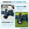 Foodie Puppies Interactive Foldable Hiding 5-Way Straight Tunnel with Hanging Ball for Cats (Penta Flower Tunnel) | Puzzle & Training Cave Suitable for Cat, Kitten, Rabbit, Guinea Pig & Puppies