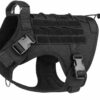 No-Pull Dog Tactical Harness – Adjustable Military-Grade Pet Vest for Large Dogs, Outdoor Training Harness, Easy Control No-Choke Vest, Durable Tactical Black Vest for Active, Sporty Dogs