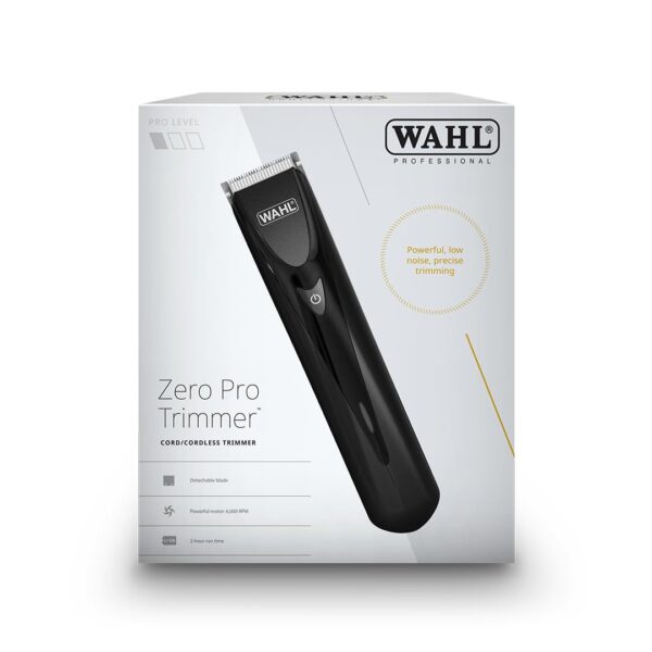 Wahl Zero Pro Trimmer™, 6,000 RPM Rotary Motor, 2 hours Run Time, 4.5mm Cutting Length with Detacable Blade for Easy Cleaning, comes with USB-C charging.
