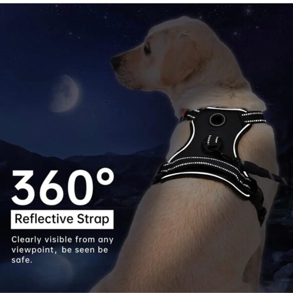 Dog Harness Dog Body Belt Vest for Large Medium Small Dogs with Safety Reflective No Pull Adjustable Military Style Dog Vest Training Harness(Blue, X-Large)