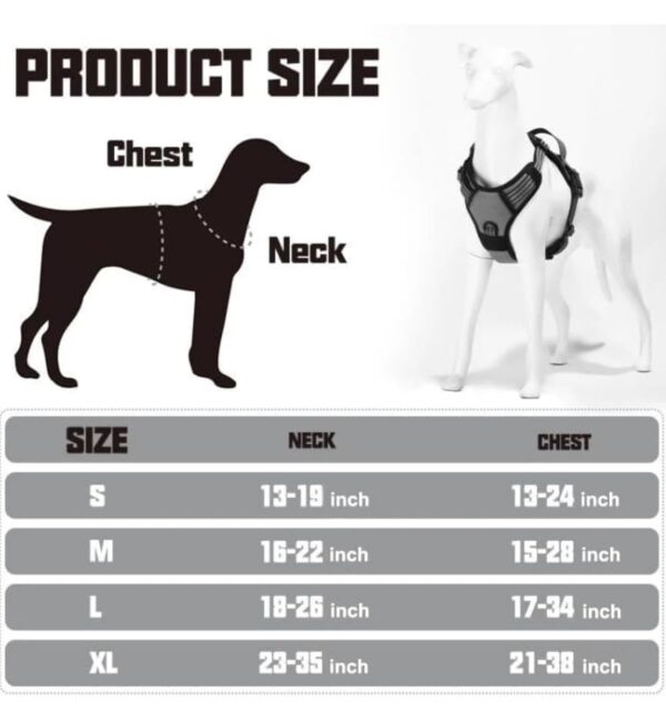 Dog Harness Dog Body Belt Vest for Large Medium Small Dogs with Safety Reflective No Pull Adjustable Military Style Dog Vest Training Harness(Blue, X-Large)