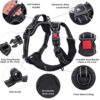 Dog Harness Dog Body Belt Vest for Large Medium Small Dogs with Safety Reflective No Pull Adjustable Military Style Dog Vest Training Harness(Blue, X-Large)