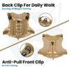 7158MhyDEeL._SL1313_.jpg HANK Tactical Dog Harness & Leash Set - Dog Body Belt - Military Standard Fabric - 2 Metal Buckles - Dog Vest for Training - Walking - Adventure (Camouflage, S - (Harness + Leash)