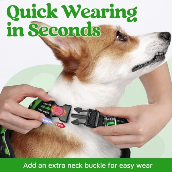 Doggo Bite Premium Reflective Dog Vest Harness| Soft Breathable| Padded Handle| Adjustable Straps & Dual Lock Buckle| No-Choke Design with Free Leash-22mm Chest (28-37inch) All Giant Breeds 35-60Kg