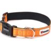 WOOFLIX Reflective Leash & Collar Combo Set | Anti-Slip Padded Handle for Medium & Large Dogs | Highly Reflective Rope (Leash 6.5 Ft. + Collar Medium, Orange), 18 Cm