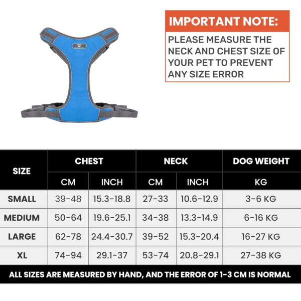 Wooflix Dog Harness for Medium Dogs – Strong & Durable Dog Harness with Secure Fit, Quick-Release Buckle & Reflective Strap Thread – Suitable for Medium Size Dogs up to 30 Kgs