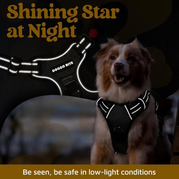 Premium Reflective Dog Vest Harness| Soft Breathable| Padded Handle| Adjustable Straps & Dual Lock Buckle| No-Choke Design with Free Leash-12mm Chest (22-30 inch) All Medium Breeds 12-27 Kg