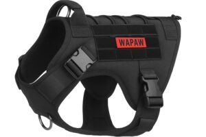 Tactical Dog Harness No-Pull Pet Harness Adjustable Outdoor Pet Vest Tactical Dog Harness No-Pull Pet Harness Adjustable Outdoor Pet Vest Military Standard Material Vest for Dogs Easy Control Dog Belt for Medium Large Dogs (Medium, Tactical Black)
