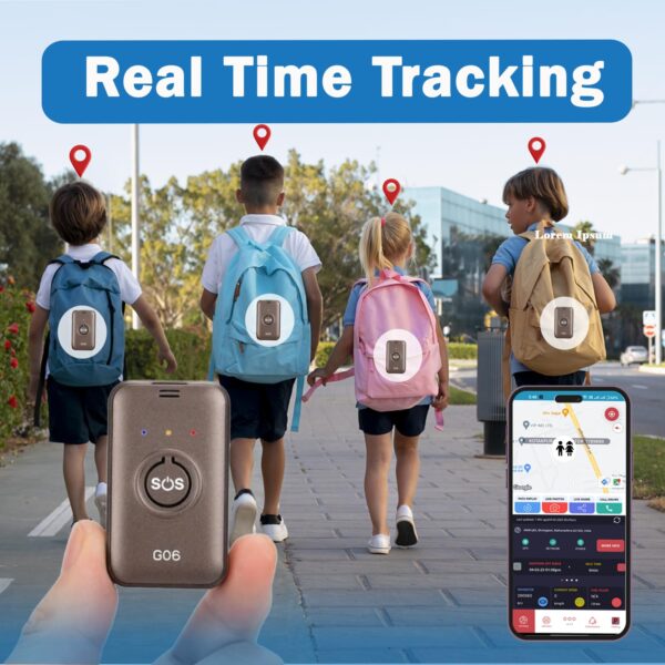 Acumen Track GF-06 Mini Wireless GPS Tracker for Kids, Car & Bike | Real-Time Tracking, Voice Monitoring, SOS Button, Geo-Fence, 850 mAh Battery | iOS & Android App, 1-Year Warranty