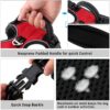 HANK Dog Harness Leash Set - 4 Adjustable Buckle - Metal Hook - Soft Handle - Dog Chest Belt for Training - Walking (Red - M (Harness + Leash)