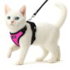 Buraq No Pull Cat Harness with Leash, Escape Proof, Ultra-Light Buraq No Pull Cat Harness with Leash, Escape Proof, Ultra-Light Weight, Air Mesh Fabric, Aesthetic Design Adjustable Cat Leash with Harness (S - Pink)