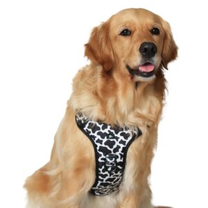 'Moo-ve Over' Reflective No-Pull Dog Vest Harness for Large Dogs (21-30 kg) | Secure Lock-Unlock, Adjustable fit, Dual Leash Hook, Soft & Padded Harness for All Breed Dog | Chest: 23–30"