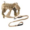 HANK Tactical Dog Harness & Leash Set - Dog Body HANK Tactical Dog Harness & Leash Set - Dog Body Belt - Military Standard Fabric - 2 Metal Buckles - Dog Vest for Training - Walking - Adventure (Camouflage, S - (Harness + Leash)