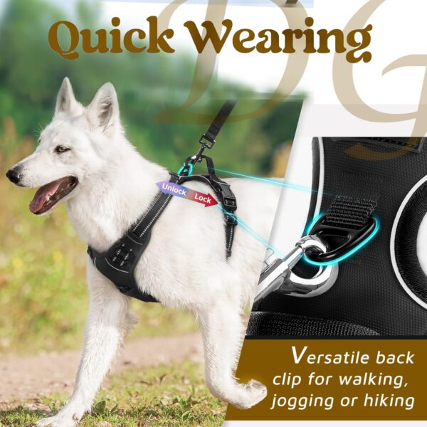 Premium Reflective Dog Vest Harness| Soft Breathable| Padded Handle| Adjustable Straps & Dual Lock Buckle| No-Choke Design with Free Leash-12mm Chest (22-30 inch) All Medium Breeds 12-27 Kg