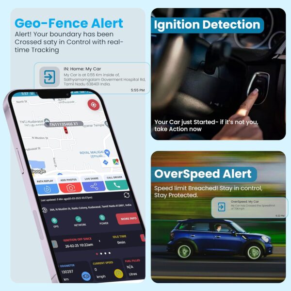 Acumen Track UC 900 (Remote Engine Lock) - Wired Hidden GPS Tracker with Real-Time Location Tracking,15+ Advanced Features for Car, Bike, Truck, and Bus – 1 Year Free Premium App Subscription