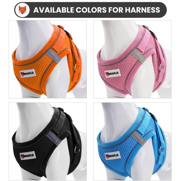 WOOFLIX Dog Harness for Small Dogs, Puppies and Cats | Suitable for Small Size Dogs, Cats & Puppies of 7kg-10kg | Reflective Soft Padded Dog Harness with Secure Fit | Blue (7kg-10kg Dog & Cat)