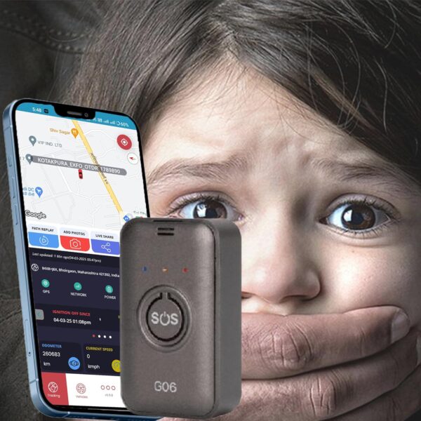 Acumen Track GF-06 Mini Wireless GPS Tracker for Kids, Car & Bike | Real-Time Tracking, Voice Monitoring, SOS Button, Geo-Fence, 850 mAh Battery | iOS & Android App, 1-Year Warranty