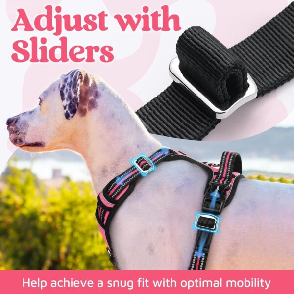 Doggo Bite Premium Reflective Dog Vest Harness| Soft Breathable| Padded Handle| Adjustable Straps & Dual Lock Buckle| No-Choke Design with Free Leash-22mm Chest 28-37inch All Giant Breeds 35-60Kg
