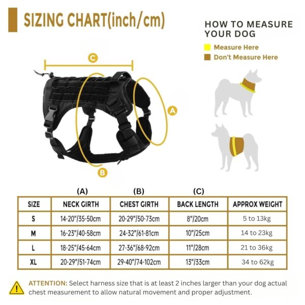 81Pbr0iBxqL._SL1500_.jpg HANK Tactical Dog Harness - Anti No Pull Dog Chest Belt - 2 Front Metal Buckle - Dog Vest for Training - Walking - Adventure (Tactical Black, L - Harness)