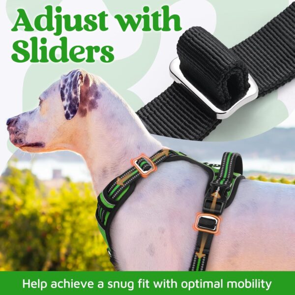 Doggo Bite Premium Reflective Dog Vest Harness| Soft Breathable| Padded Handle| Adjustable Straps & Dual Lock Buckle| No-Choke Design with Free Leash-22mm Chest (28-37inch) All Giant Breeds 35-60Kg