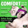 81btzogWKjL._SL1500_.jpg Buraq No Pull Cat Harness with Leash, Escape Proof, Ultra-Light Weight, Air Mesh Fabric, Aesthetic Design Adjustable Cat Leash with Harness (S - Black)
