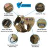 PET PEPPER Premium Dog Harness - Military Standard Metal Buckles || Free Velcro Patches || No-Pull Dog Vest || Breathable Mesh || Oxford Fabric || For All Dog Breeds (Brown, L), Large