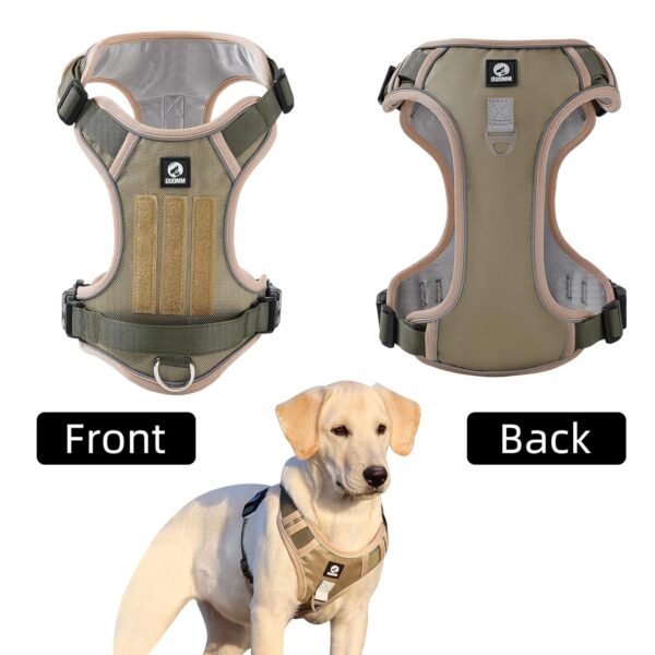 81oTBrCDpxL._SL1500_.jpg PetVogue Dog Harness for Medium Dogs No Pull; Reflective Dog Vest Harness, Adjustable Pet Harness with 2 Leash Clips, No Choke Dog Vest with Loop Panels, Dog Harness with Easy Control Handle Khaki XL