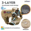 PET PEPPER Premium Dog Harness - Military Standard Metal Buckles || Free Velcro Patches || No-Pull Dog Vest || Breathable Mesh || Oxford Fabric || For All Dog Breeds (Brown, L), Large