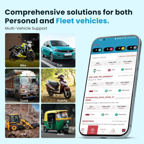 Acumen Track UC 900 (Remote Engine Lock) - Wired Hidden GPS Tracker with Real-Time Location Tracking,15+ Advanced Features for Car, Bike, Truck, and Bus – 1 Year Free Premium App Subscription